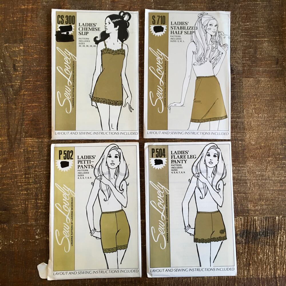 Vintage UNCUT 1970s Sew Lovely Sewing Pattern Ladies Chemise Slip Panty Lingerie